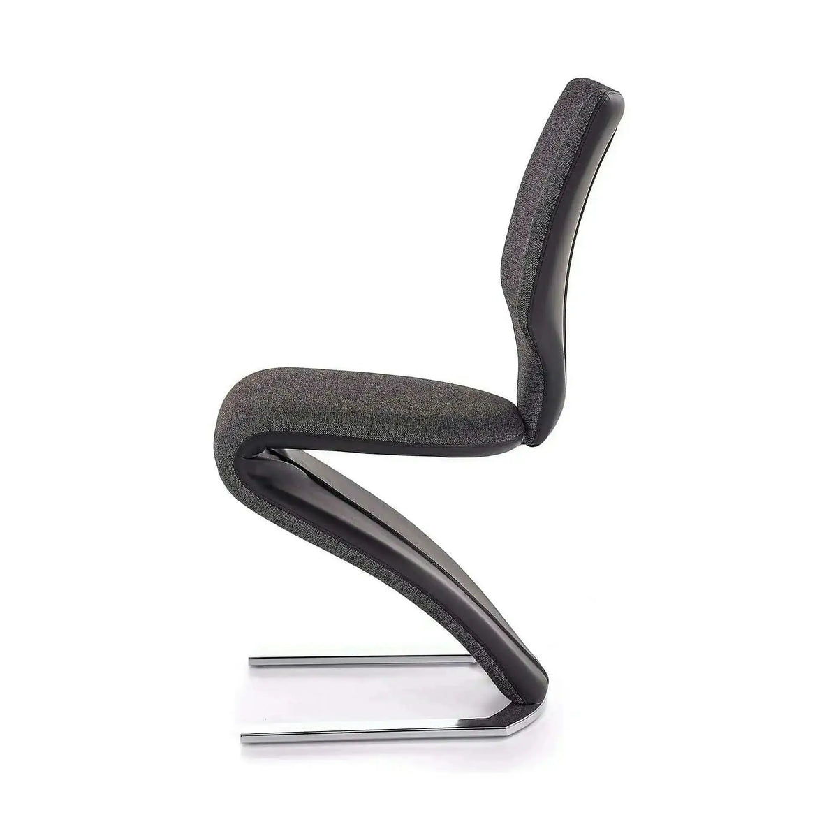Scaun tapitat K307, gri inchis/argintiu, stofa clasica/metal, 46X62X95 CM