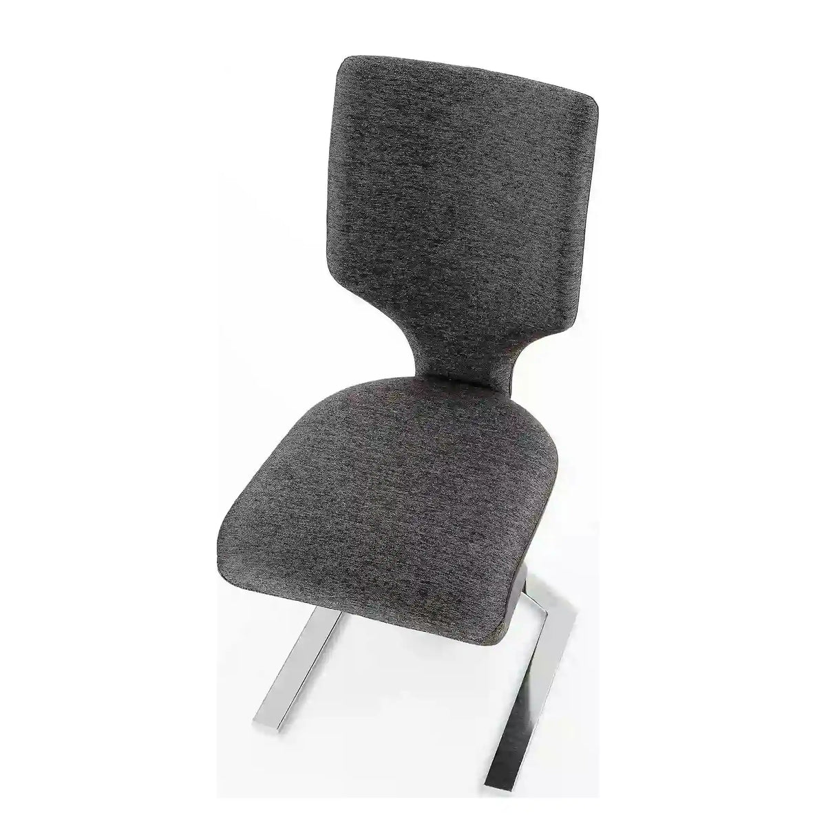 Scaun tapitat K307, gri inchis/argintiu, stofa clasica/metal, 46X62X95 CM