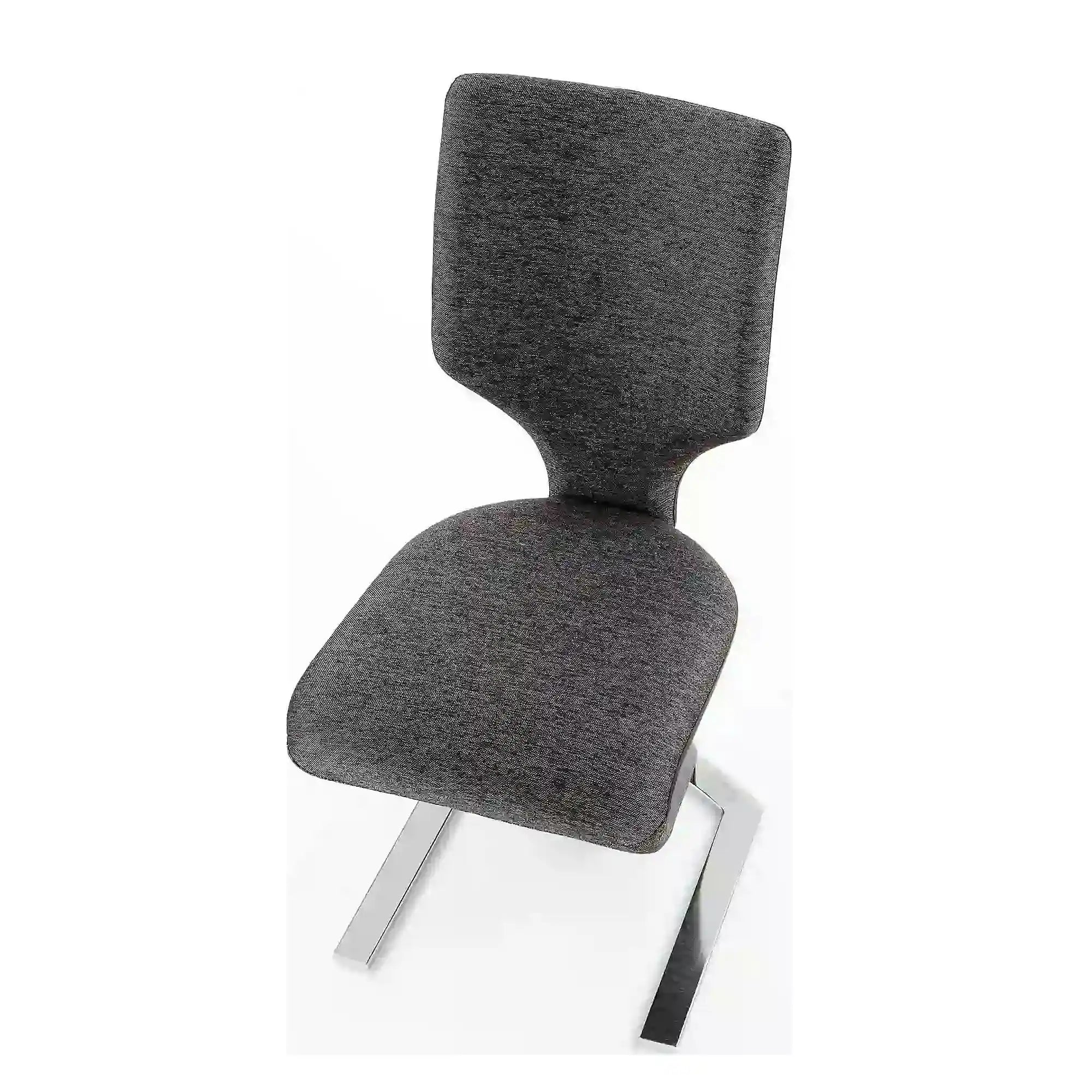 Scaun tapitat K307, gri inchis/argintiu, stofa clasica/metal, 46X62X95 CM