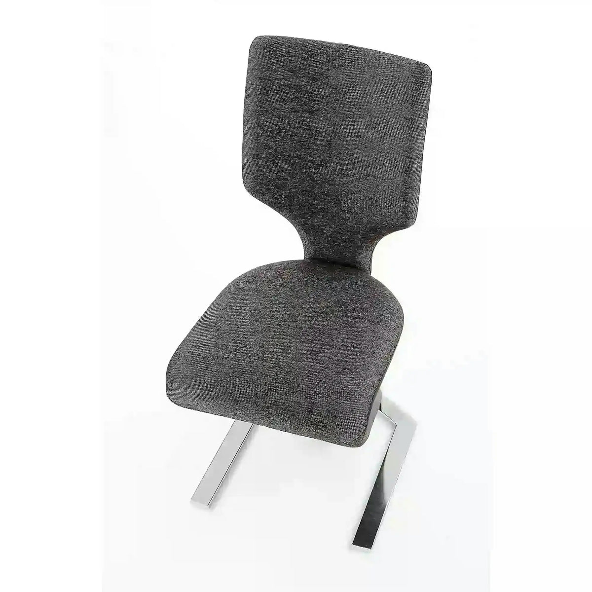 Scaun tapitat K307, gri inchis/argintiu, stofa clasica/metal, 46X62X95 CM