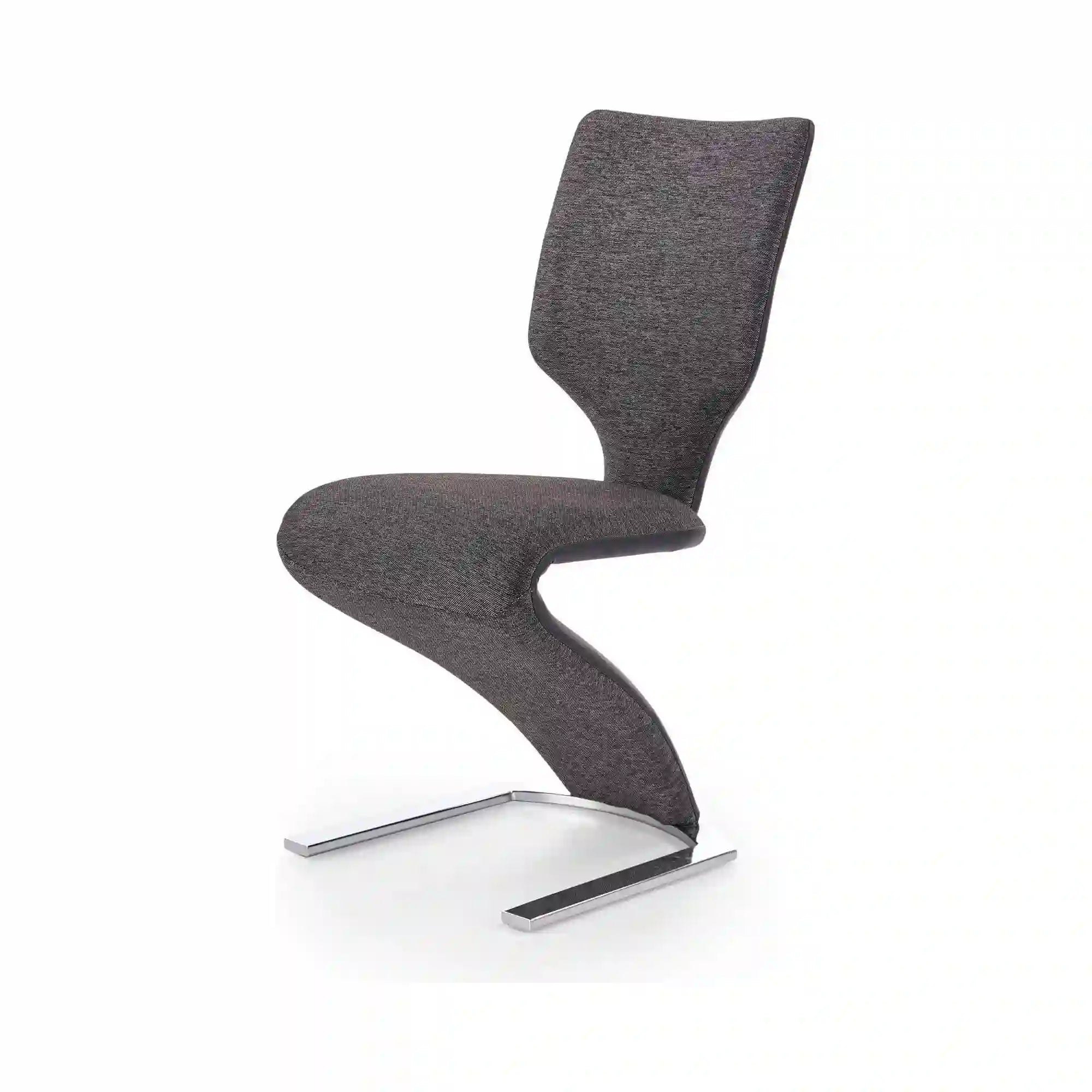 Scaun tapitat K307, gri inchis/argintiu, stofa clasica/metal, 46X62X95 CM