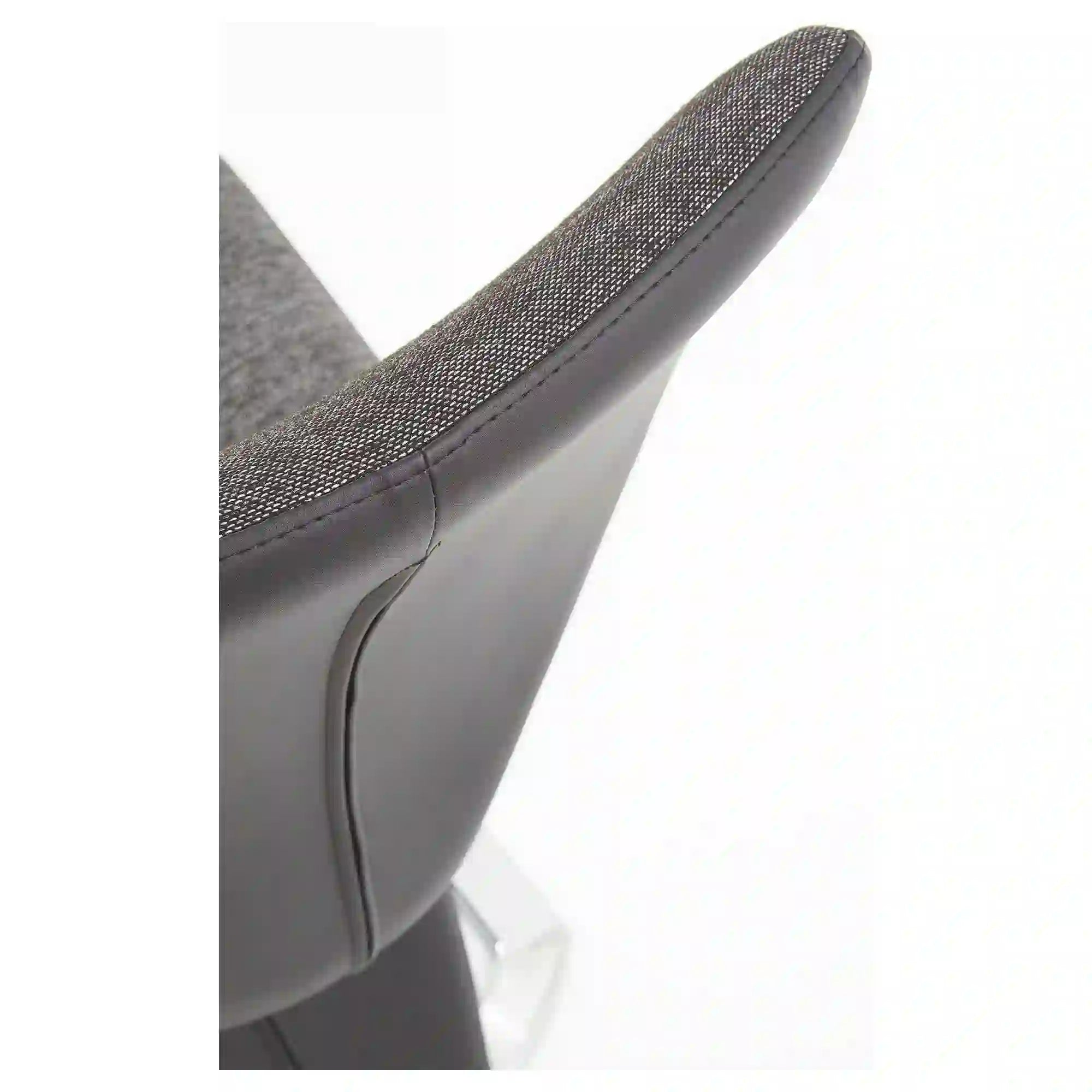 Scaun tapitat K307, gri inchis/argintiu, stofa clasica/metal, 46X62X95 CM