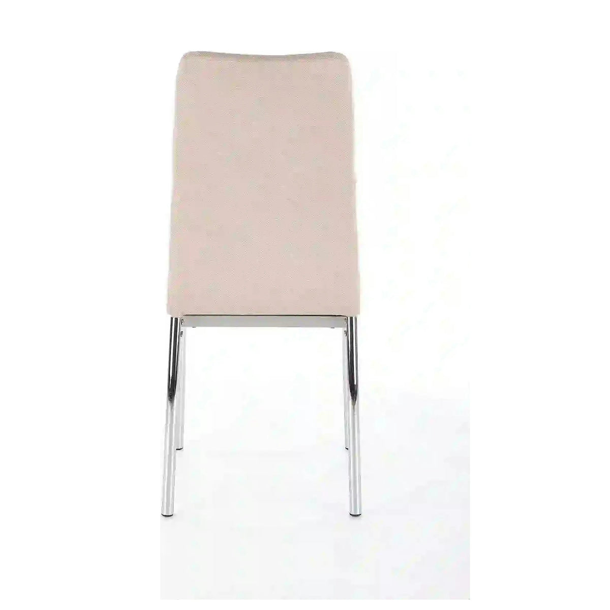 Scaun tapitat K309, bej deschis/crom, stofa clasica/metal, 43X57X97 CM