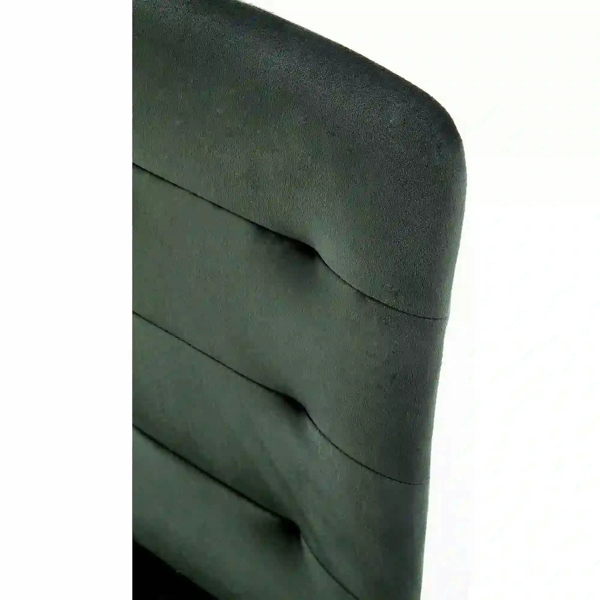 Scaun tapitat K321, verde/negru, stofa catifelata/metal, 45X55X84 cm