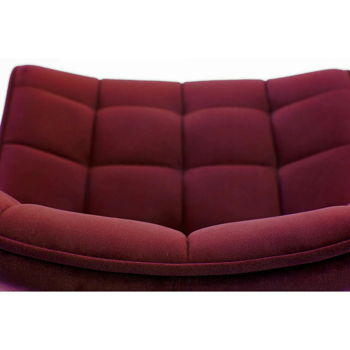 Scaun tapitat K332, visiniu/negru, stofa catifelata/metal, 46X61X84 cm