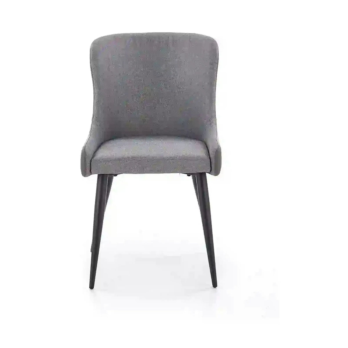 Scaun tapitat K333, gri/negru, stofa clasica/piele ecologica, 49X62X87 CM