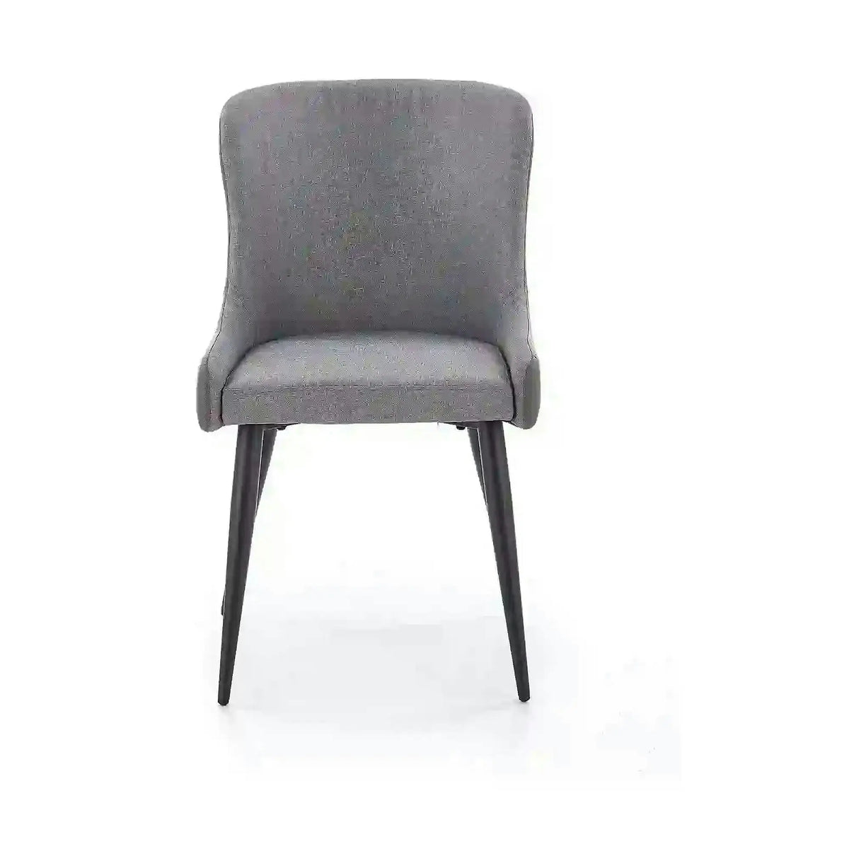 Scaun tapitat K333, gri/negru, stofa clasica/piele ecologica, 49X62X87 CM