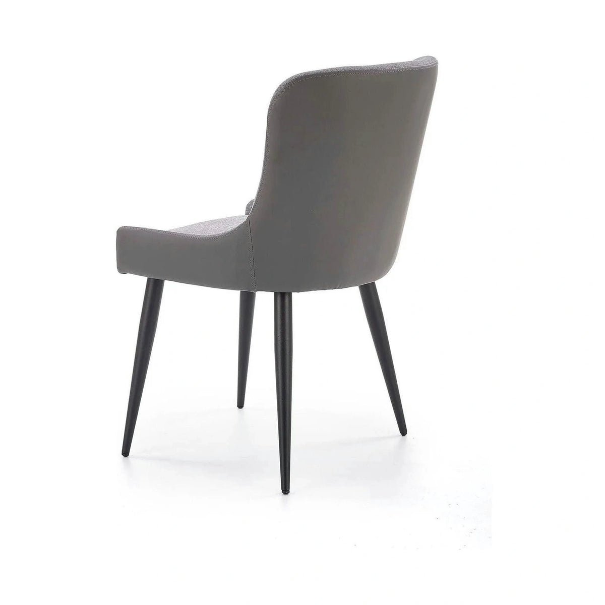 Scaun tapitat K333, gri/negru, stofa clasica/piele ecologica, 49X62X87 CM
