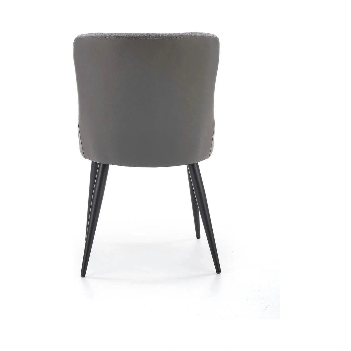 Scaun tapitat K333, gri/negru, stofa clasica/piele ecologica, 49X62X87 CM