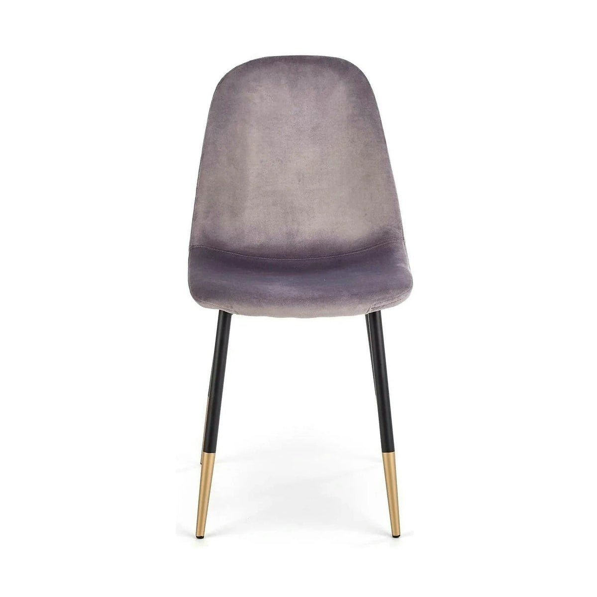 Scaun tapitat K379, gri/negru, stofa catifelata/metal, 45x48x88 cm