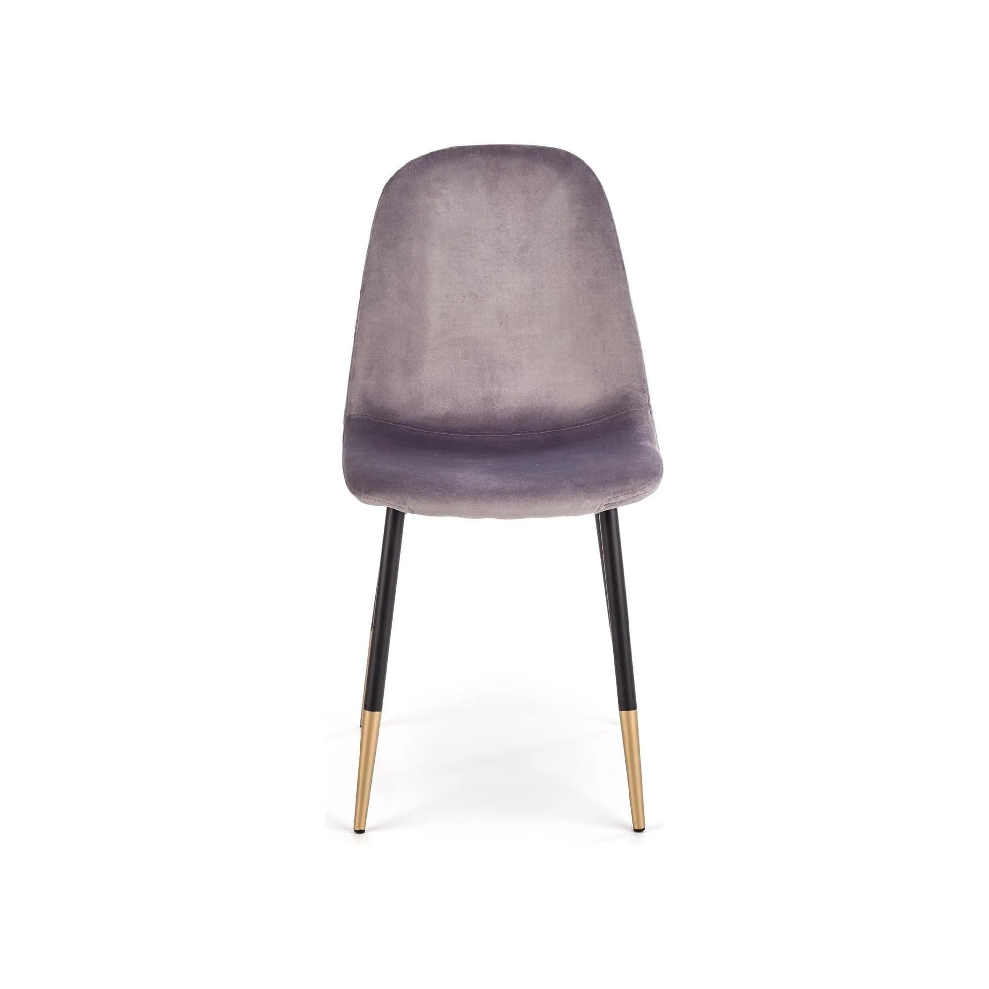 Scaun tapitat K379, gri/negru, stofa catifelata/metal, 45x48x88 cm