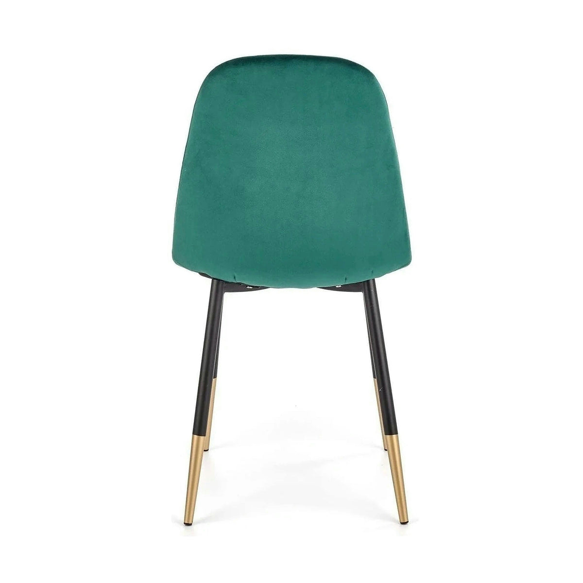 Scaun tapitat K379, verde/negru, stofa catifelata/metal, 45x48x88 cm