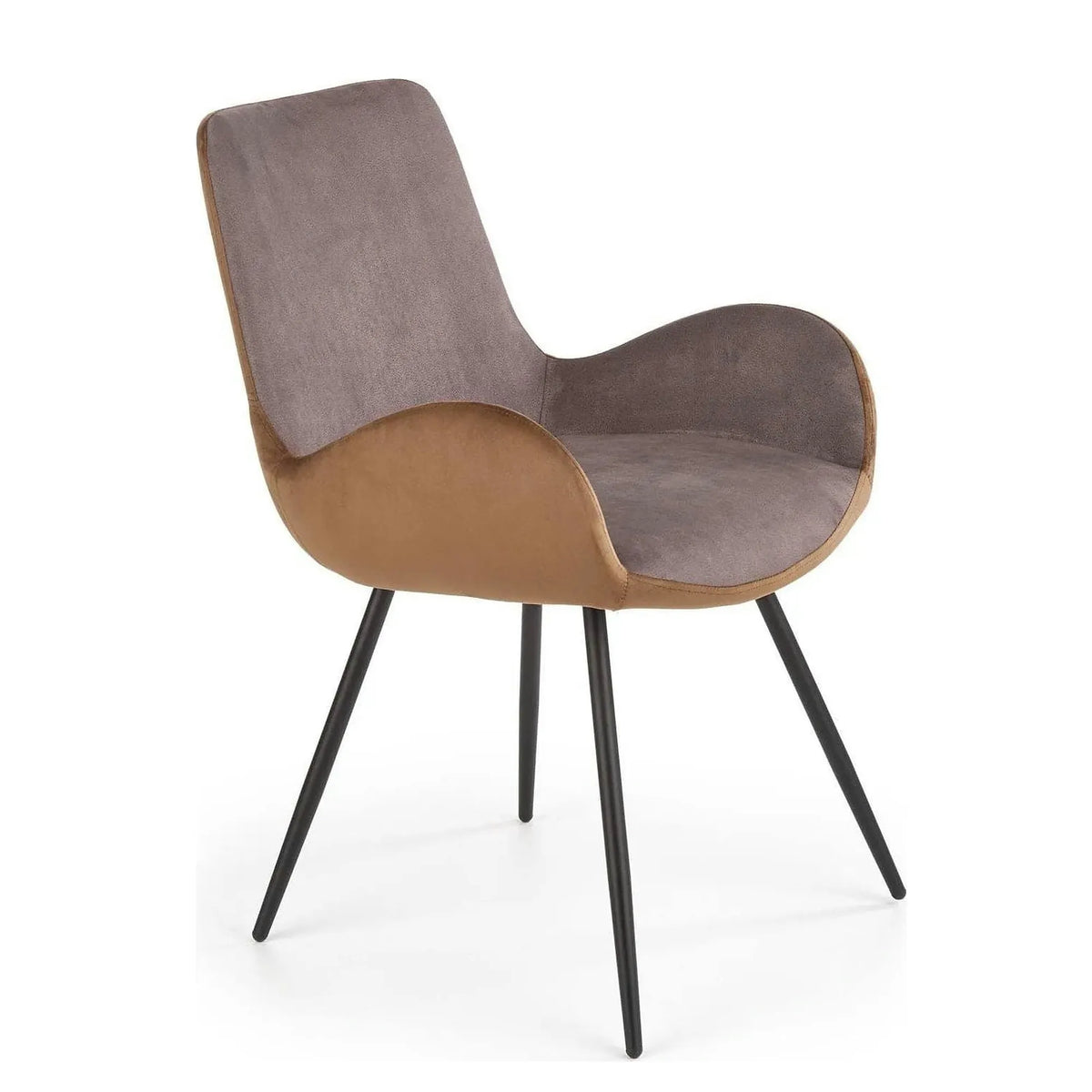 Scaun tapitat K392, gri/maro, 53x60x82 cm