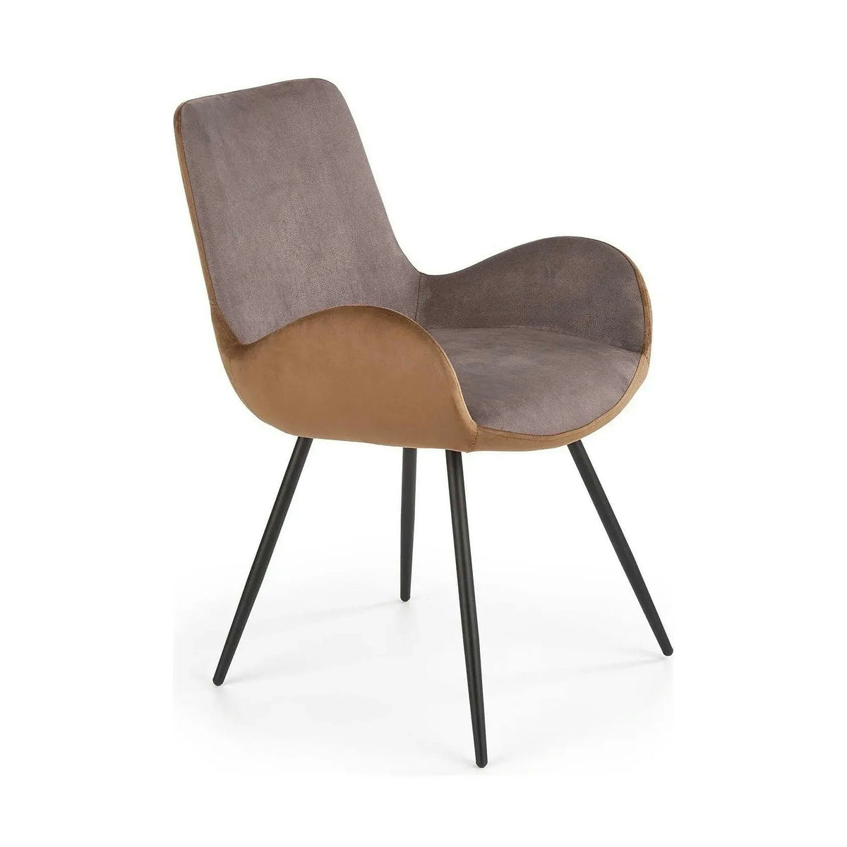 Scaun tapitat K392, gri/maro, 53x60x82 cm