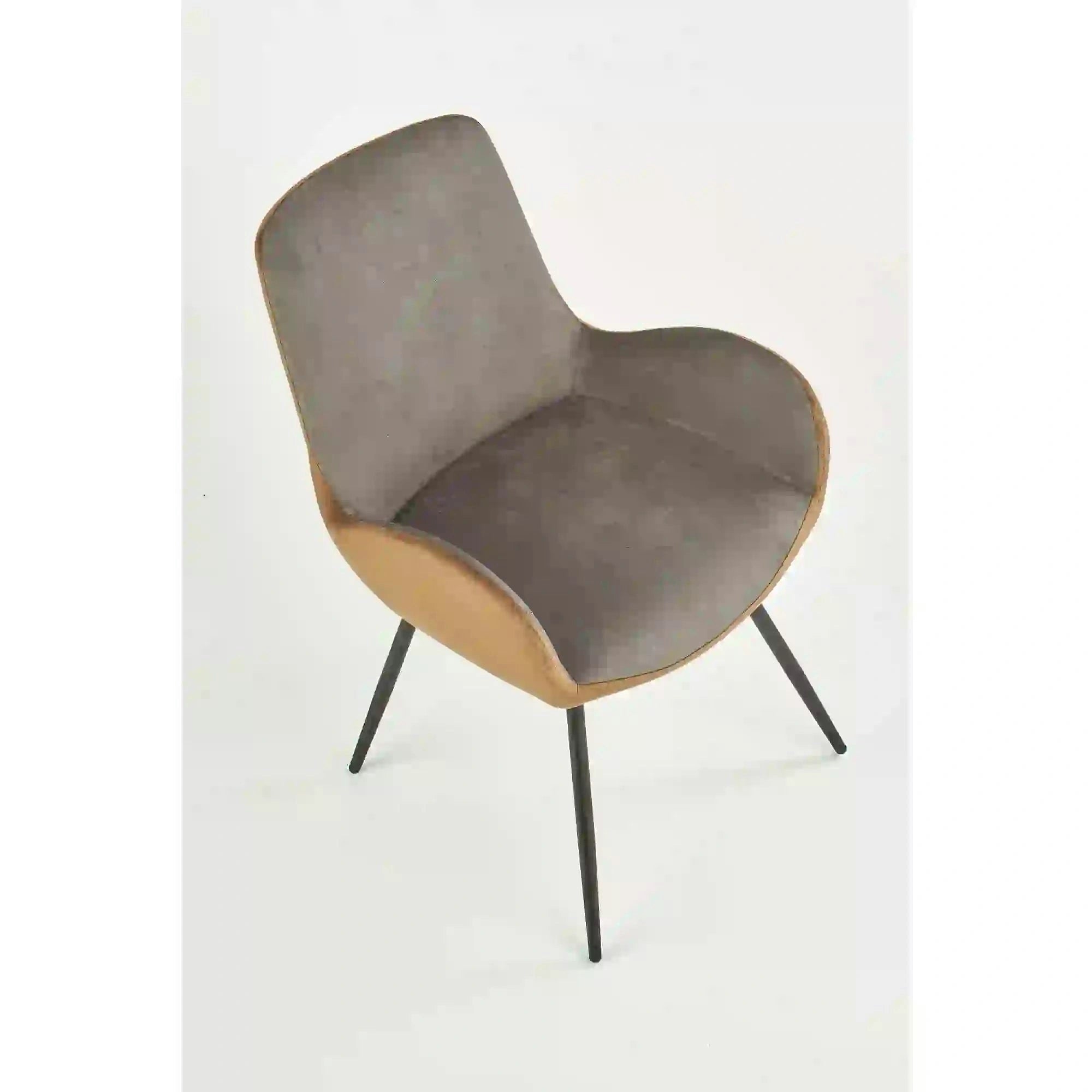 Scaun tapitat K392, gri/maro, 53x60x82 cm