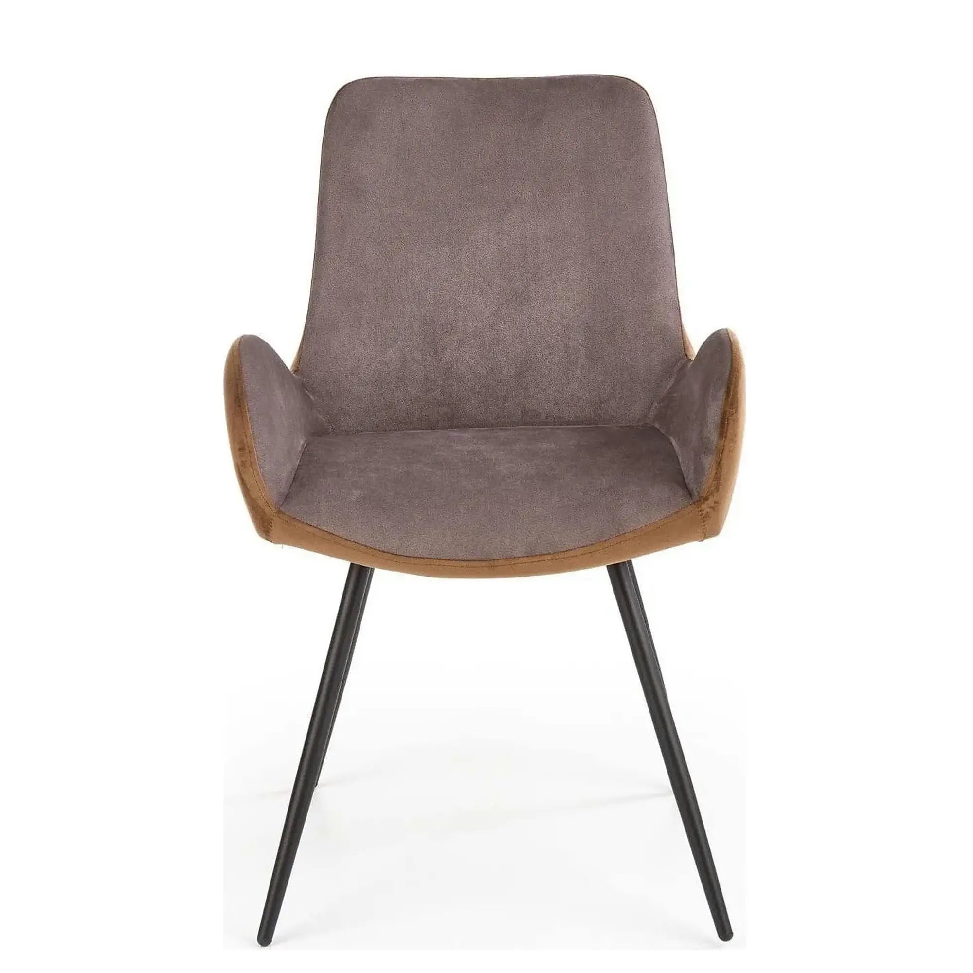 Scaun tapitat K392, gri/maro, 53x60x82 cm