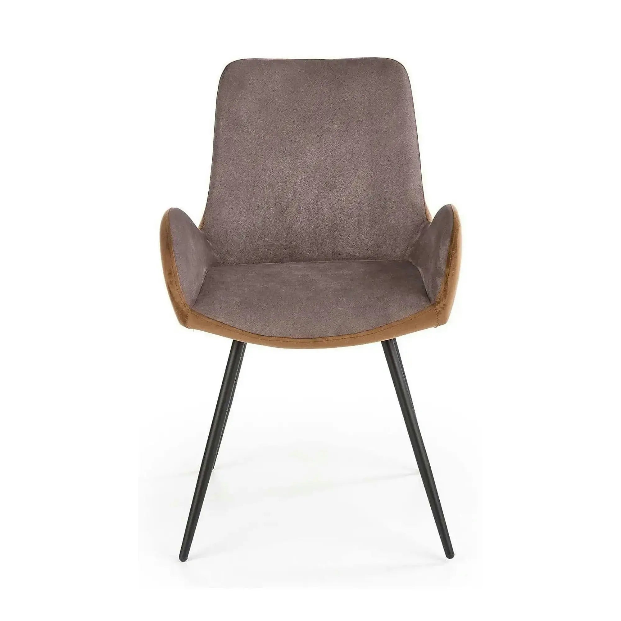 Scaun tapitat K392, gri/maro, 53x60x82 cm