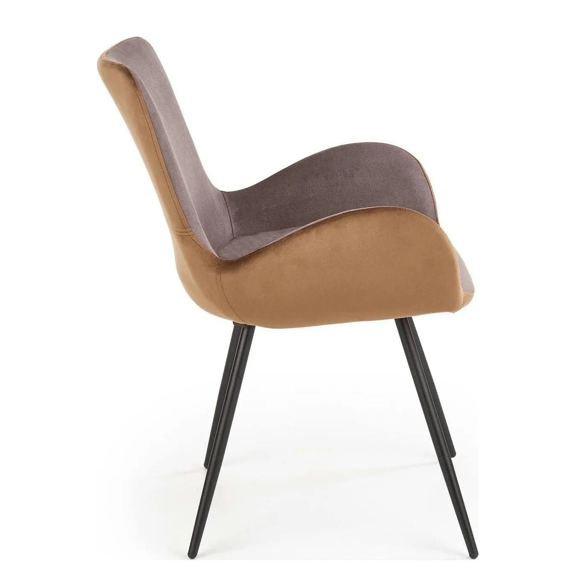 Scaun tapitat K392, gri/maro, 53x60x82 cm