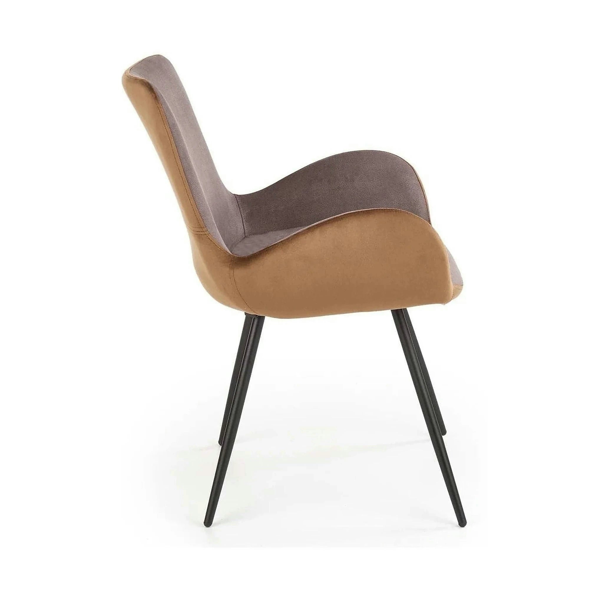 Scaun tapitat K392, gri/maro, 53x60x82 cm