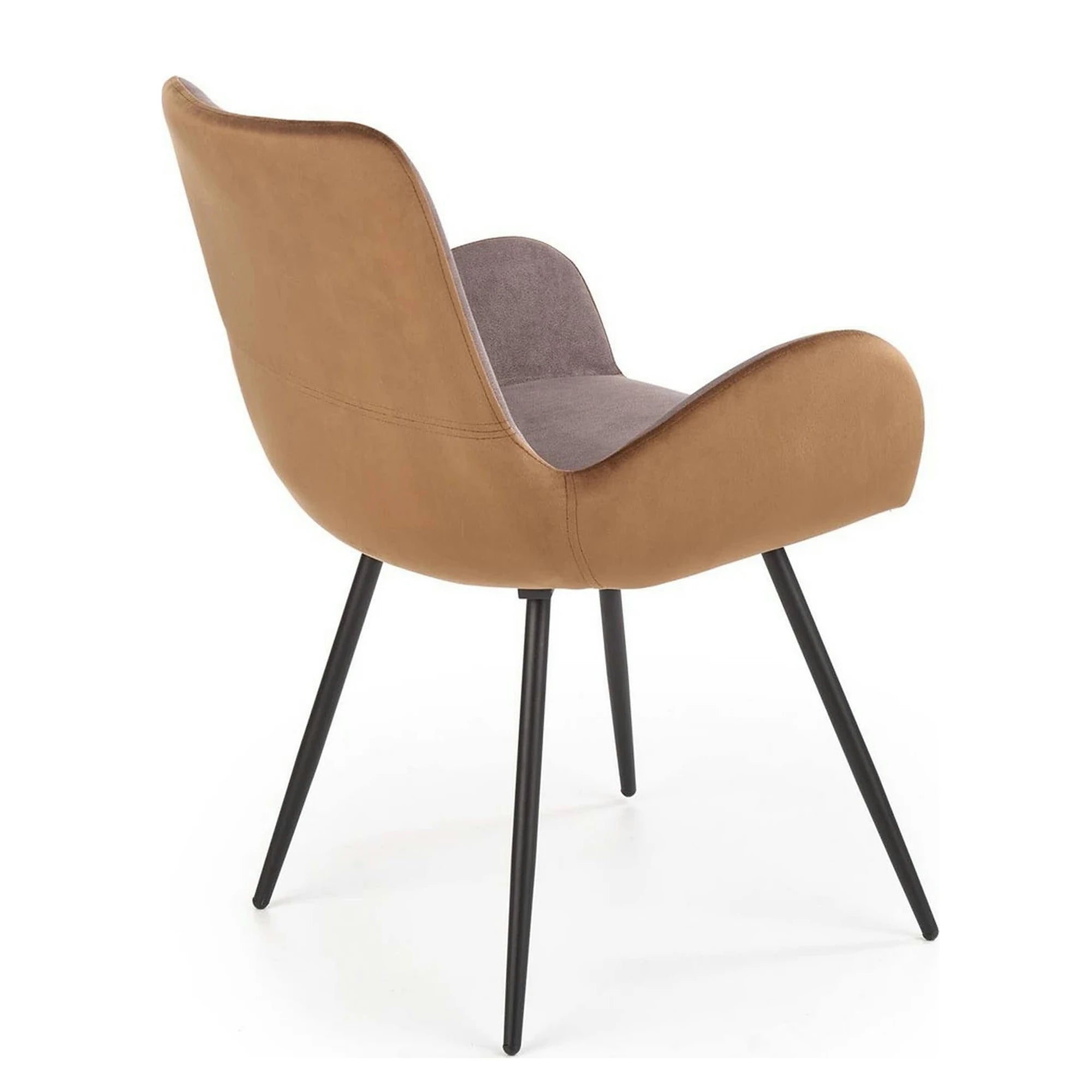 Scaun tapitat K392, gri/maro, 53x60x82 cm