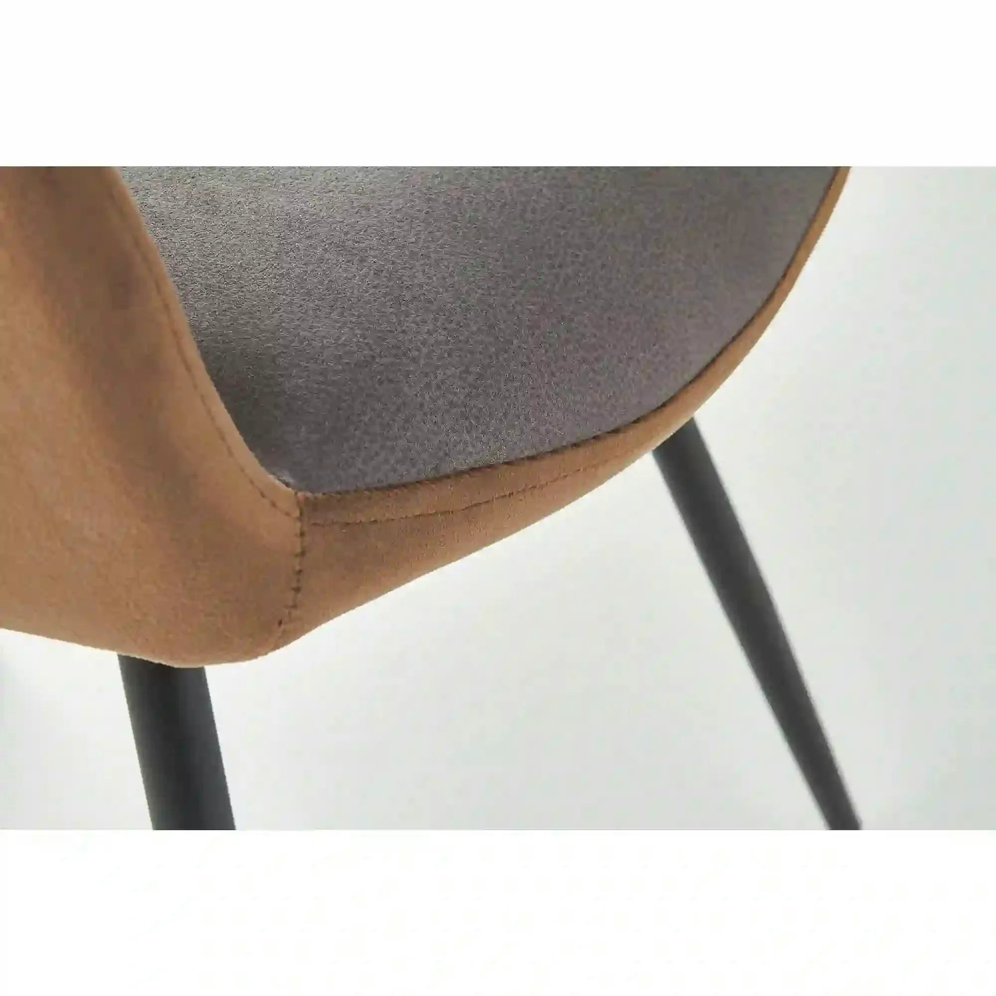 Scaun tapitat K392, gri/maro, 53x60x82 cm
