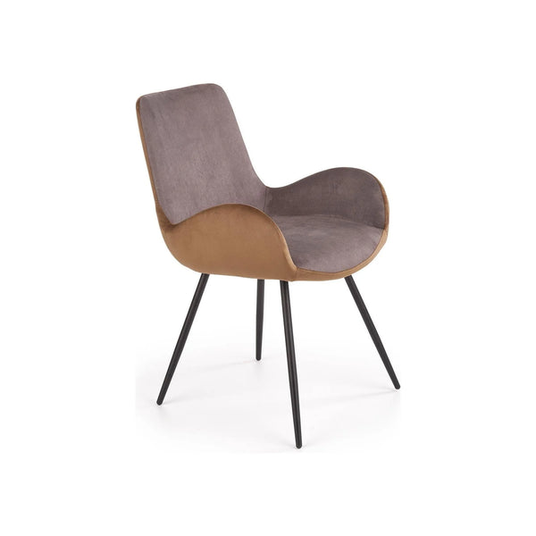 Scaun tapitat K392, gri/maro, 53x60x82 cm