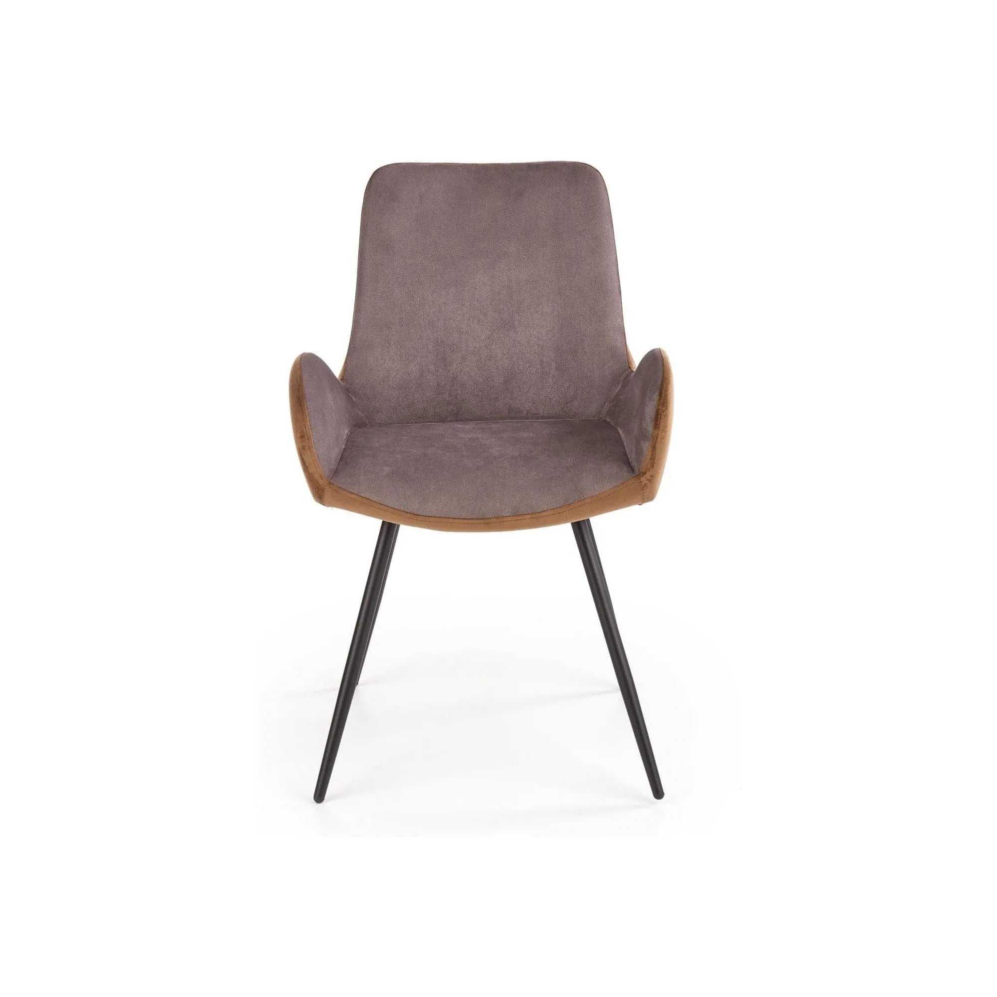 Scaun tapitat K392, gri/maro, 53x60x82 cm