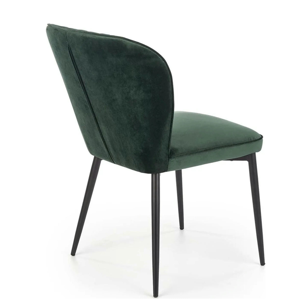 Scaun tapitat K399, verde/negru, stofa/metal, 50x60x84 cm