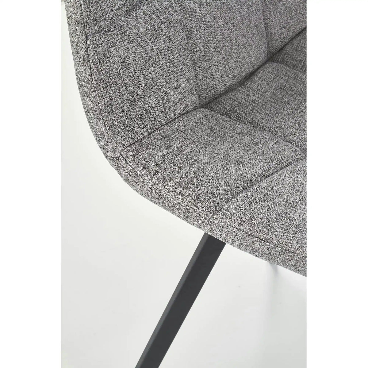 Scaun tapitat K402, gri/negru, stofa clasica/metal, 45x55x86 cm