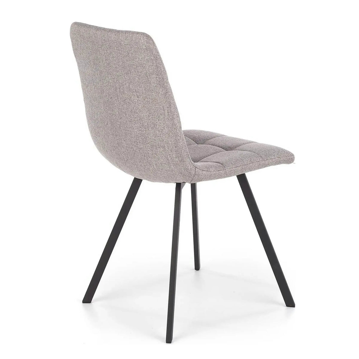 Scaun tapitat K402, gri/negru, stofa clasica/metal, 45x55x86 cm