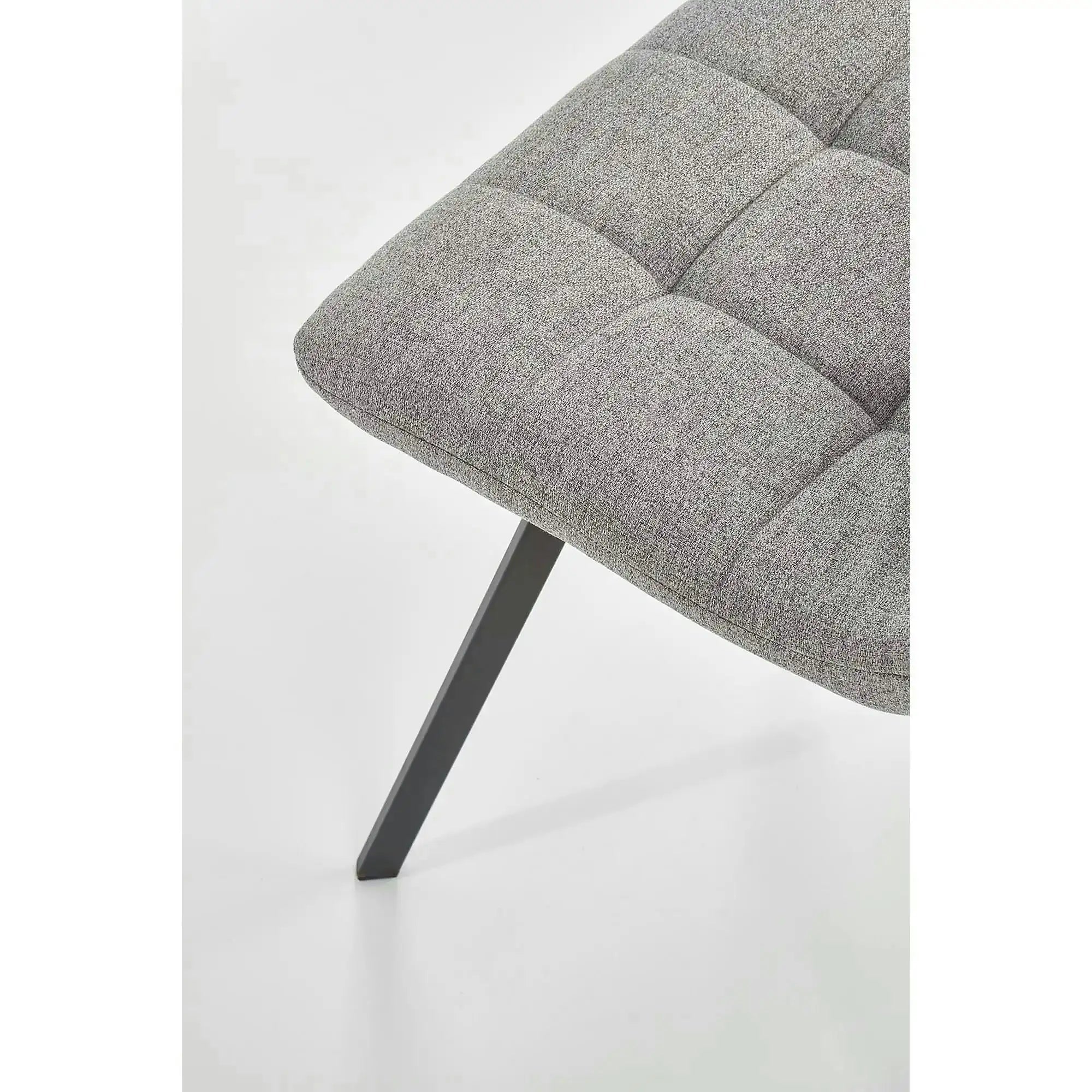 Scaun tapitat K402, gri/negru, stofa clasica/metal, 45x55x86 cm