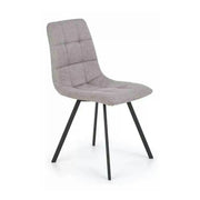 Scaun tapitat K402, gri/negru, stofa clasica/metal, 45x55x86 cm