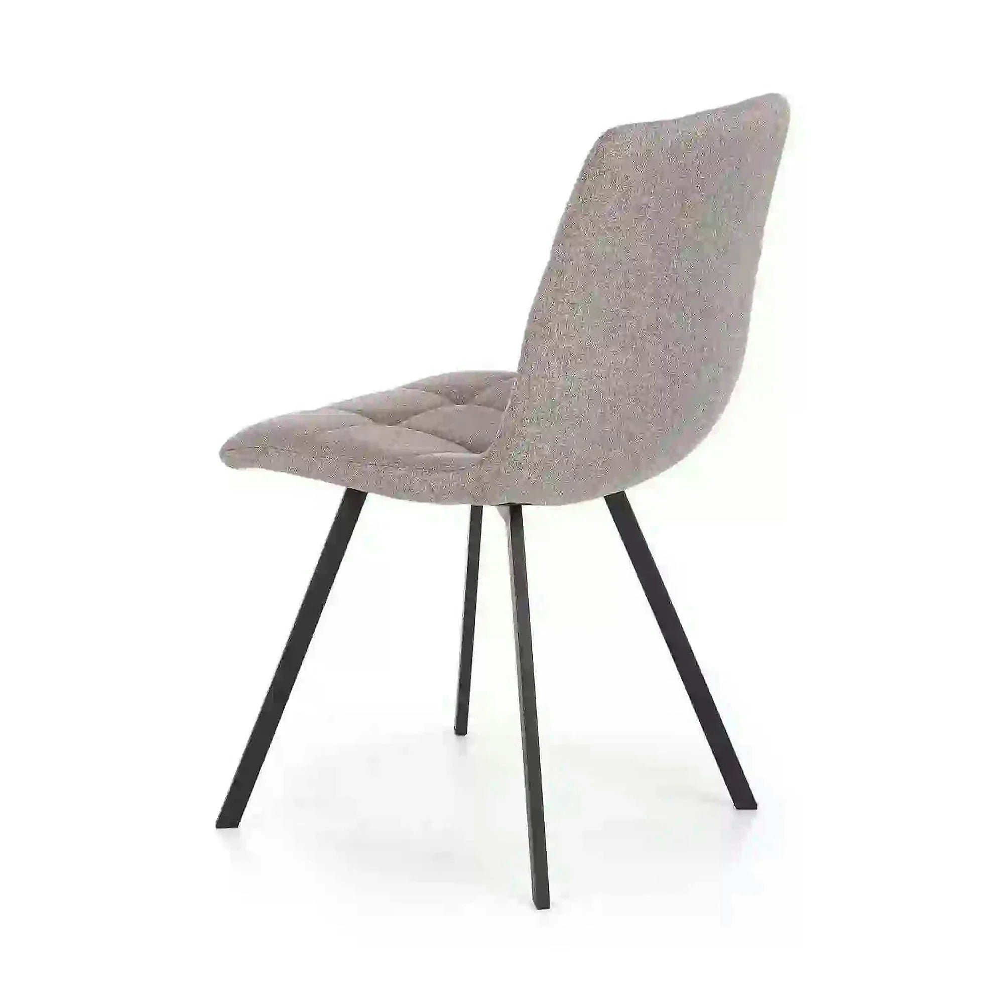 Scaun tapitat K402, gri/negru, stofa clasica/metal, 45x55x86 cm
