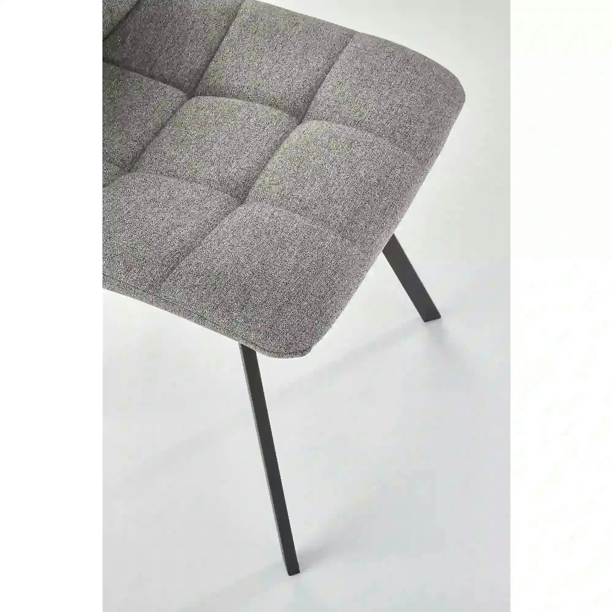Scaun tapitat K402, gri/negru, stofa clasica/metal, 45x55x86 cm
