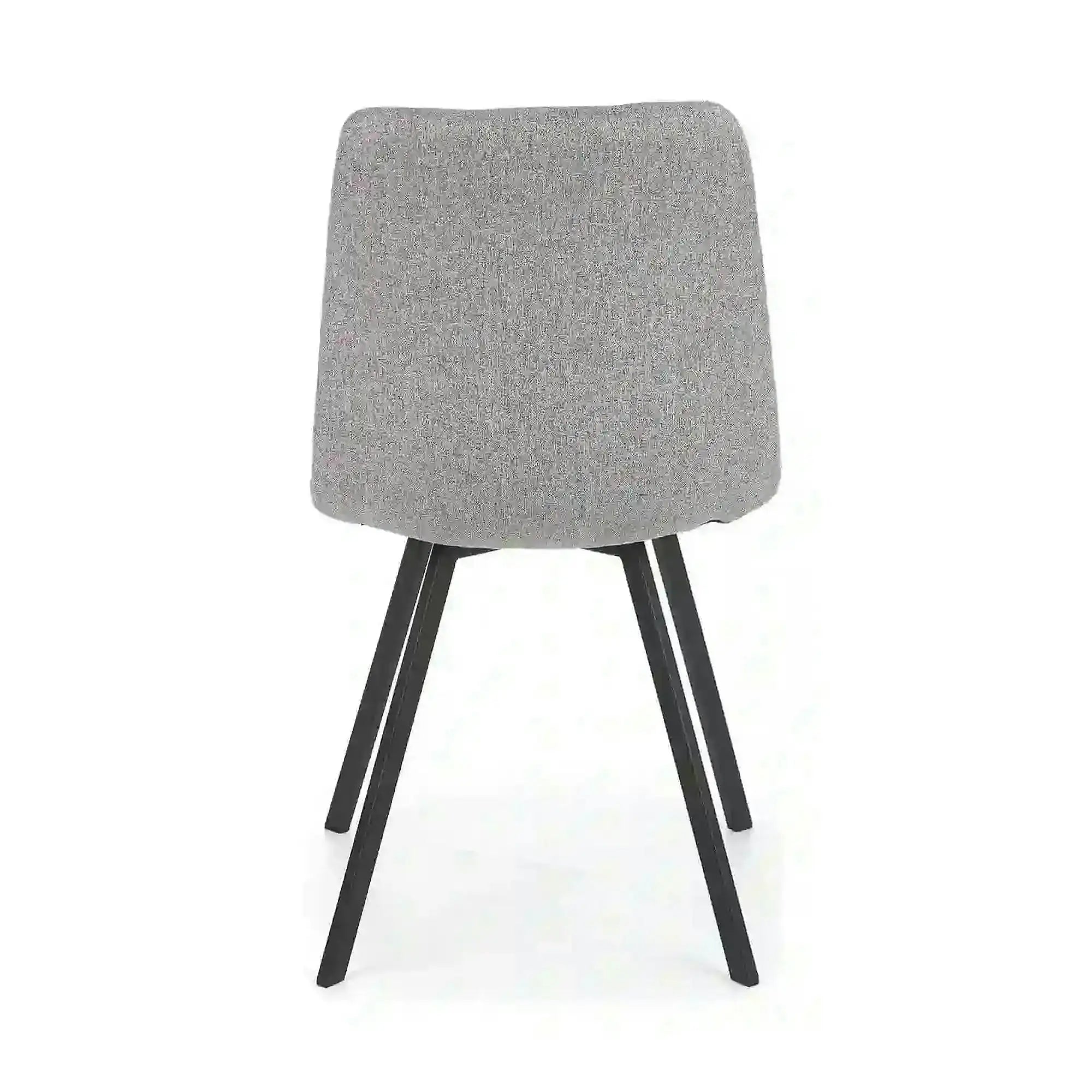 Scaun tapitat K402, gri/negru, stofa clasica/metal, 45x55x86 cm