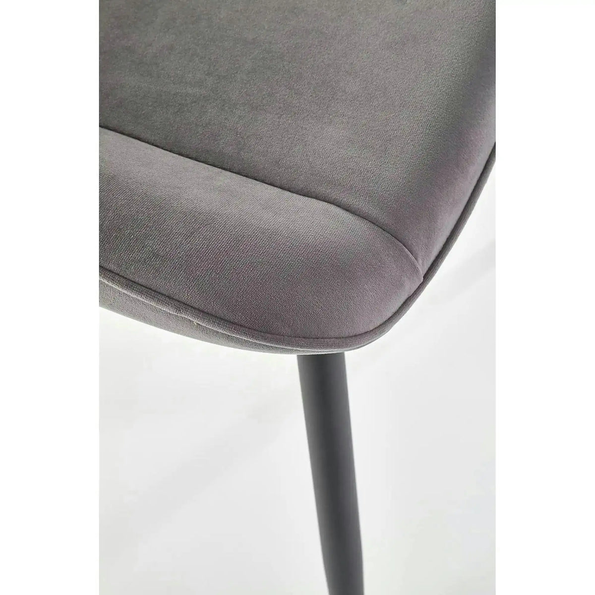 Scaun tapitat K404, gri/negru, stofa/metal, 52x58x88 cm