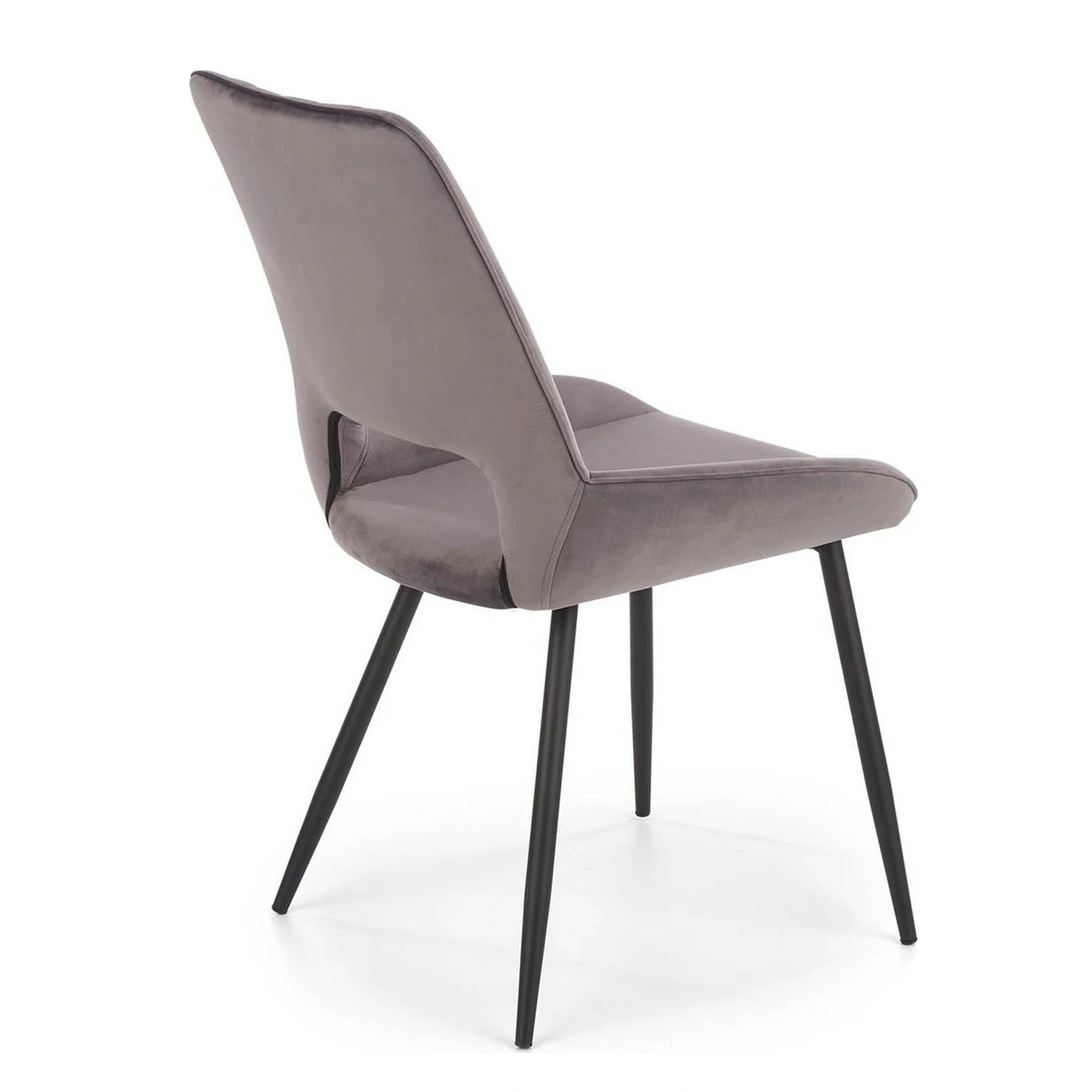 Scaun tapitat K404, gri/negru, stofa/metal, 52x58x88 cm