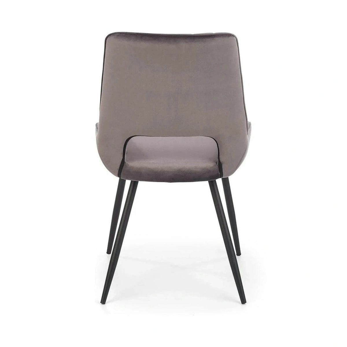 Scaun tapitat K404, gri/negru, stofa/metal, 52x58x88 cm