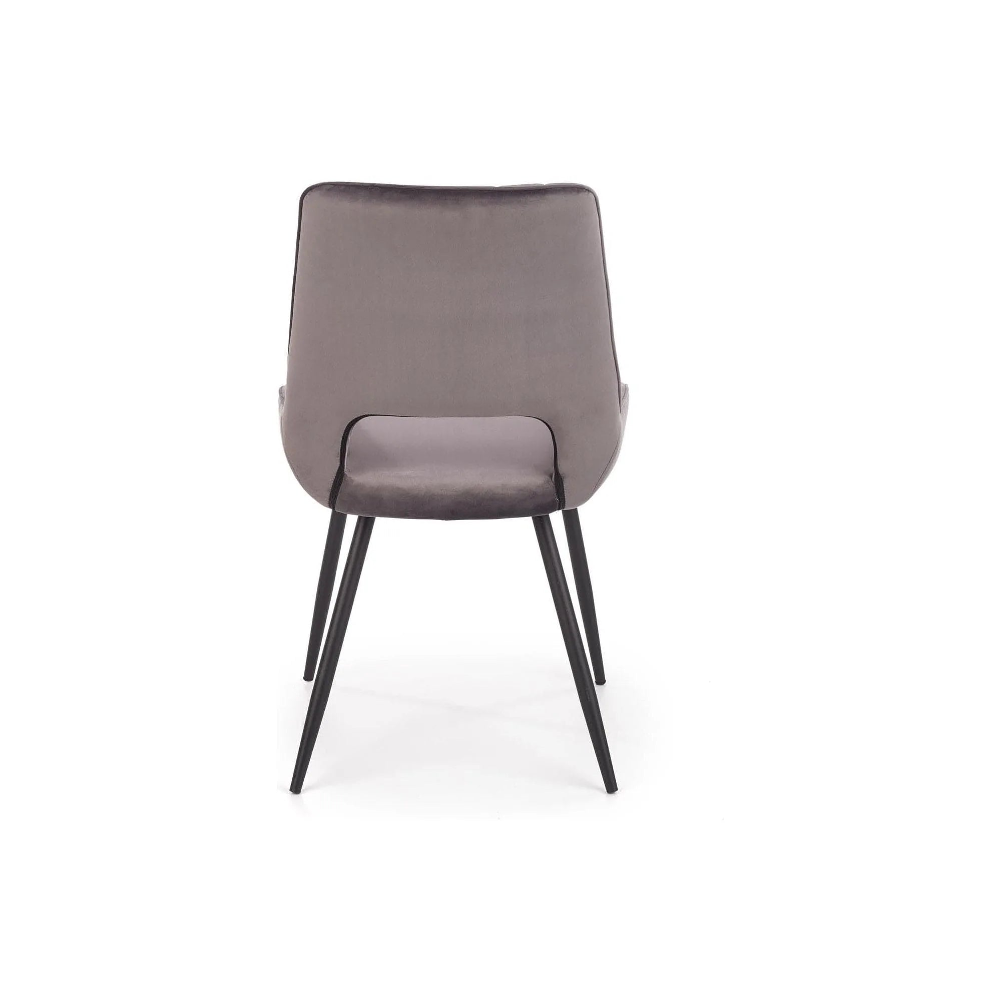 Scaun tapitat K404, gri/negru, stofa/metal, 52x58x88 cm