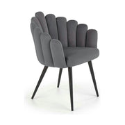 Scaun tapitat K410, gri inchis, 65x62x85 cm