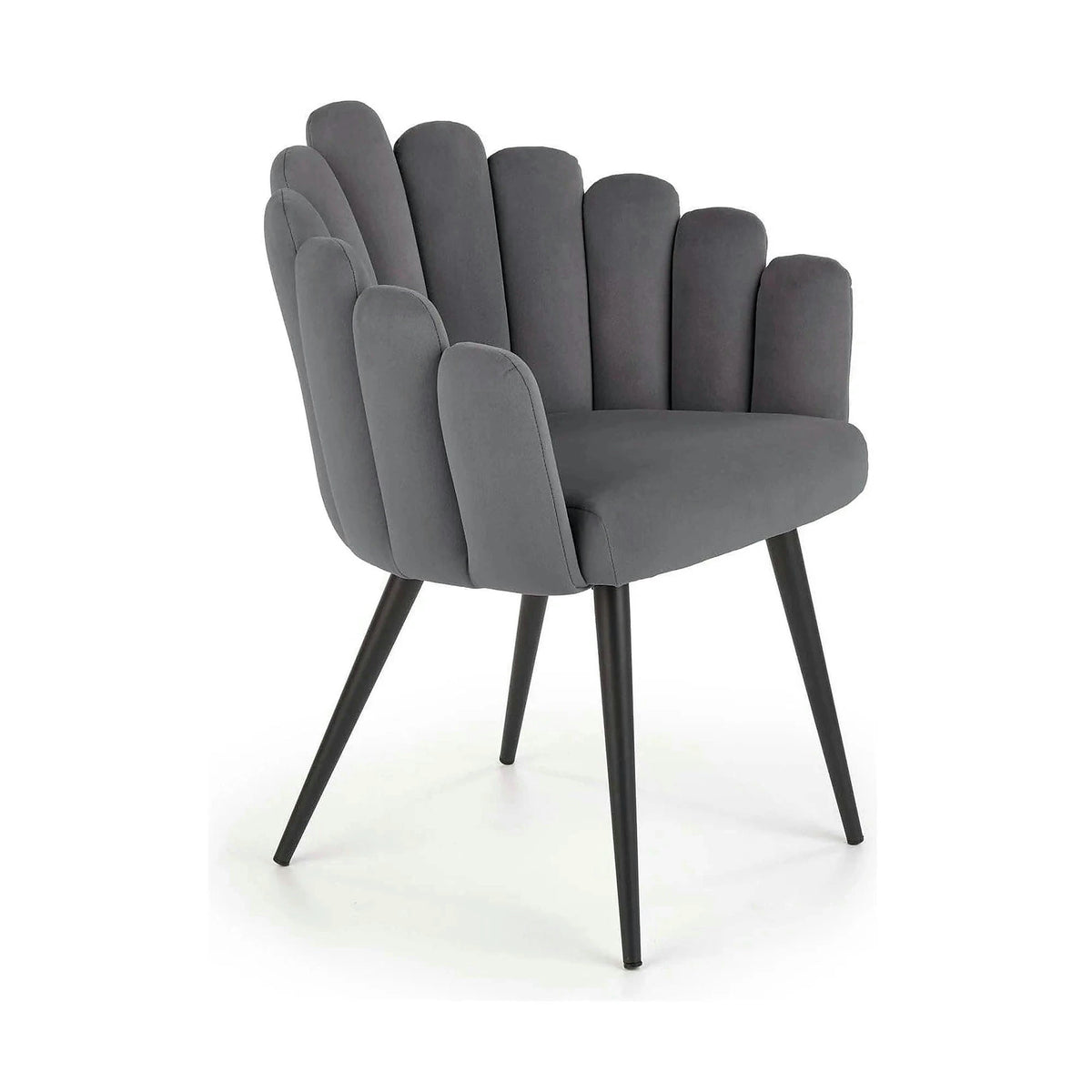 Scaun tapitat K410, gri inchis, 65x62x85 cm