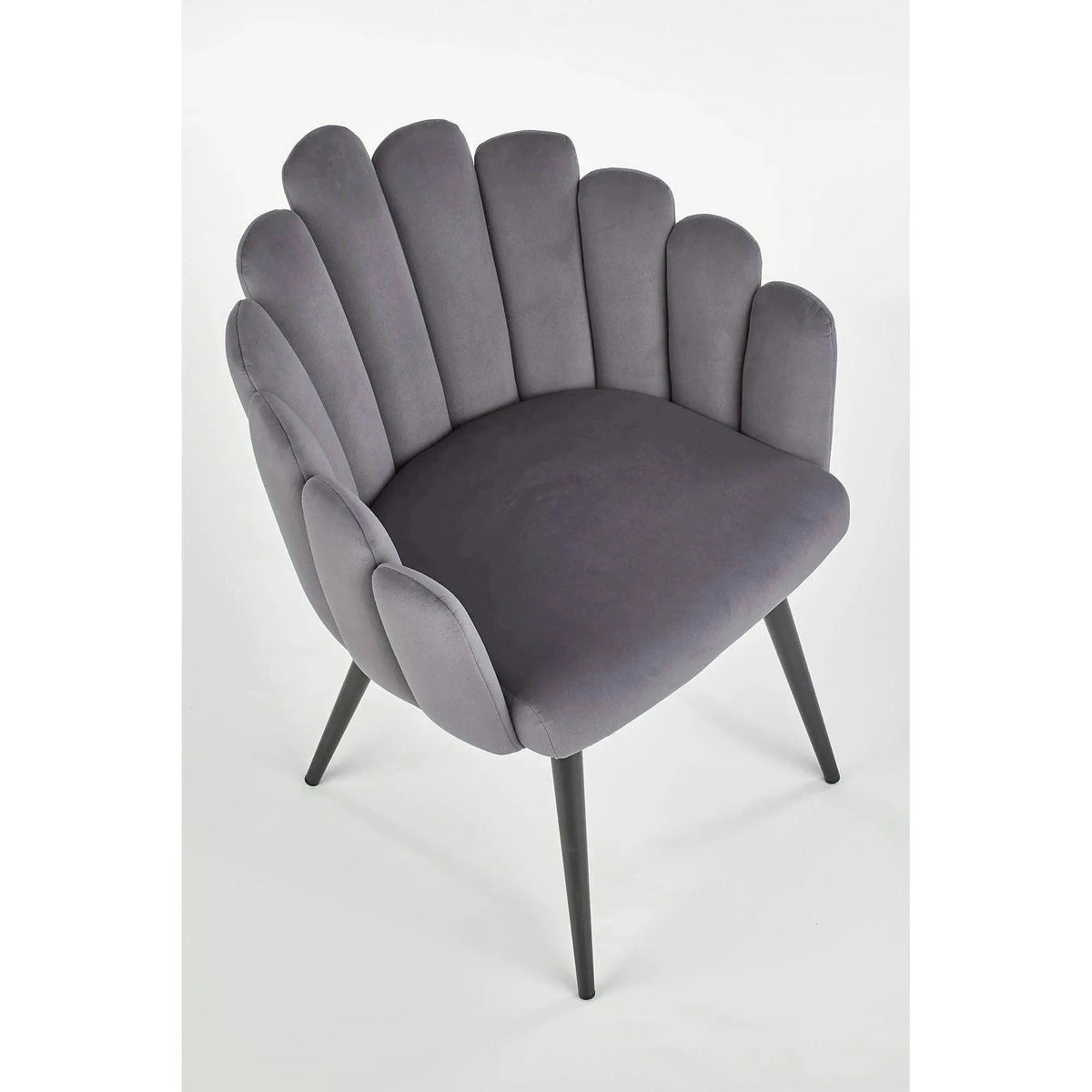 Scaun tapitat K410, gri inchis, 65x62x85 cm