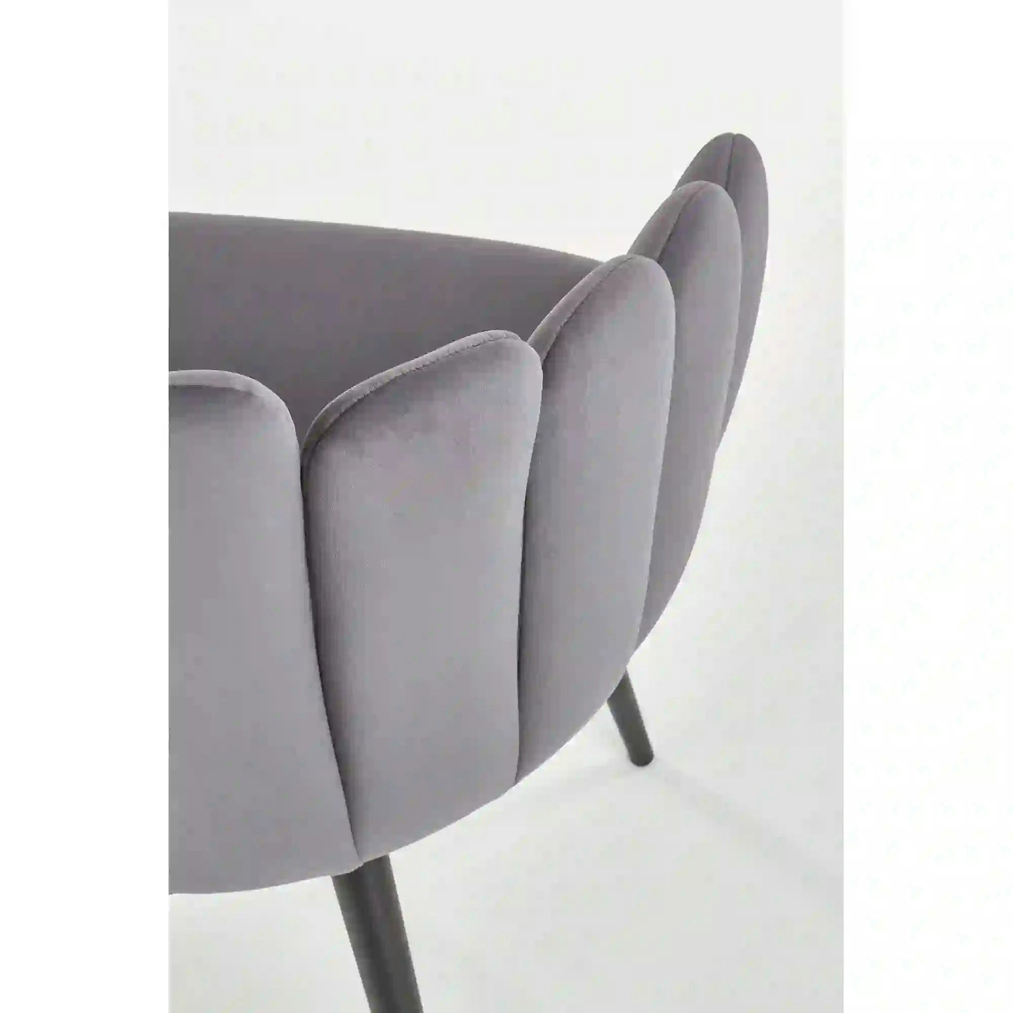 Scaun tapitat K410, gri inchis, 65x62x85 cm