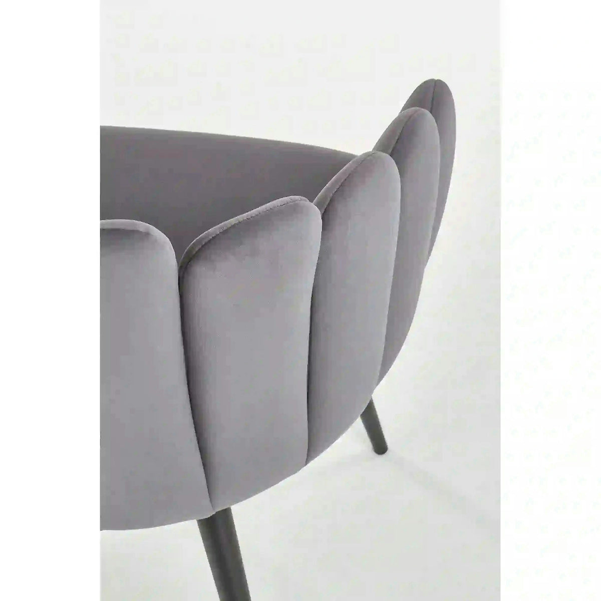 Scaun tapitat K410, gri inchis, 65x62x85 cm