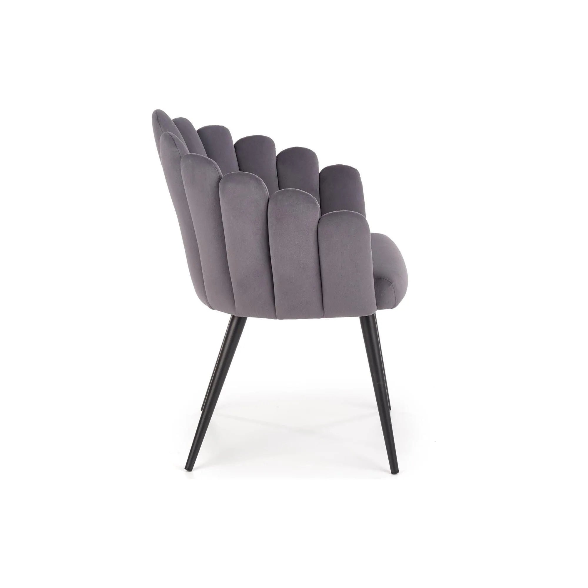 Scaun tapitat K410, gri inchis, 65x62x85 cm