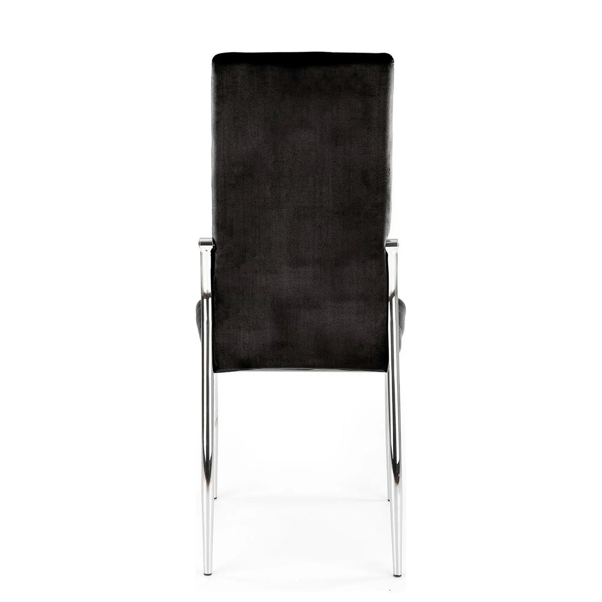 Scaun tapitat K416, negru, stofa catifelata, 43x54x101 cm