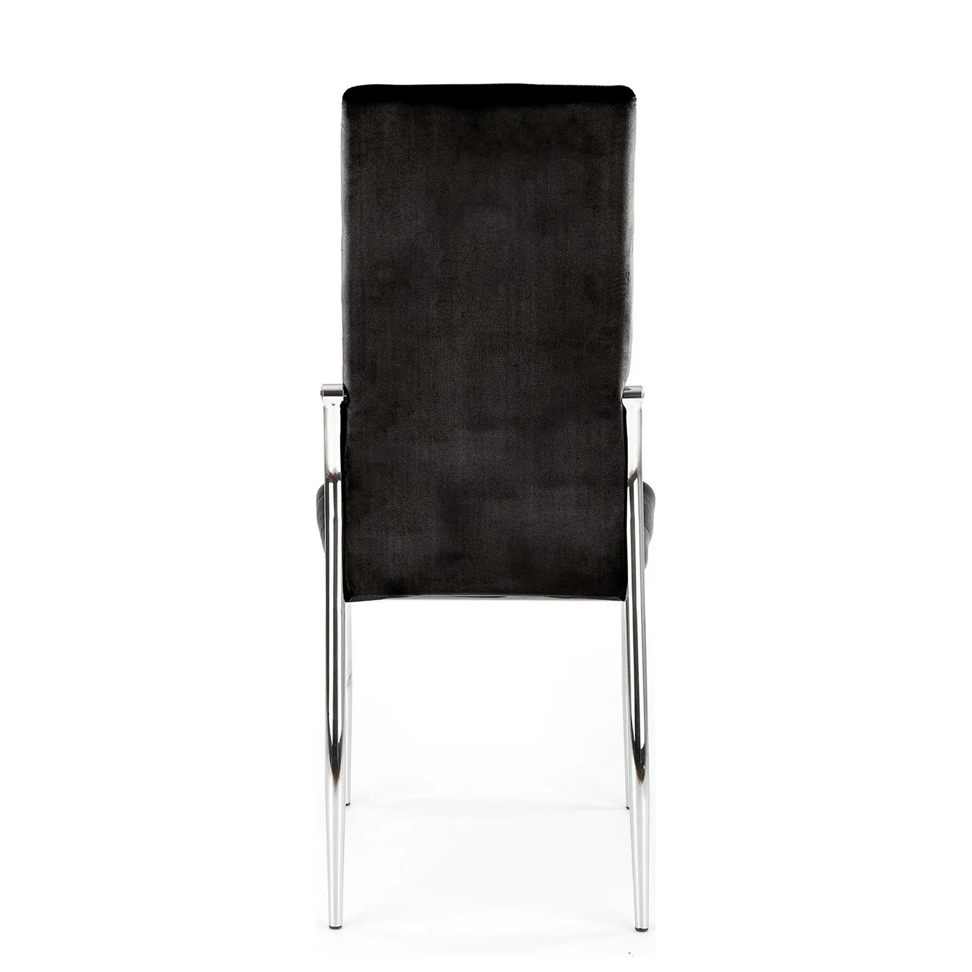 Scaun tapitat K416, negru, stofa catifelata, 43x54x101 cm