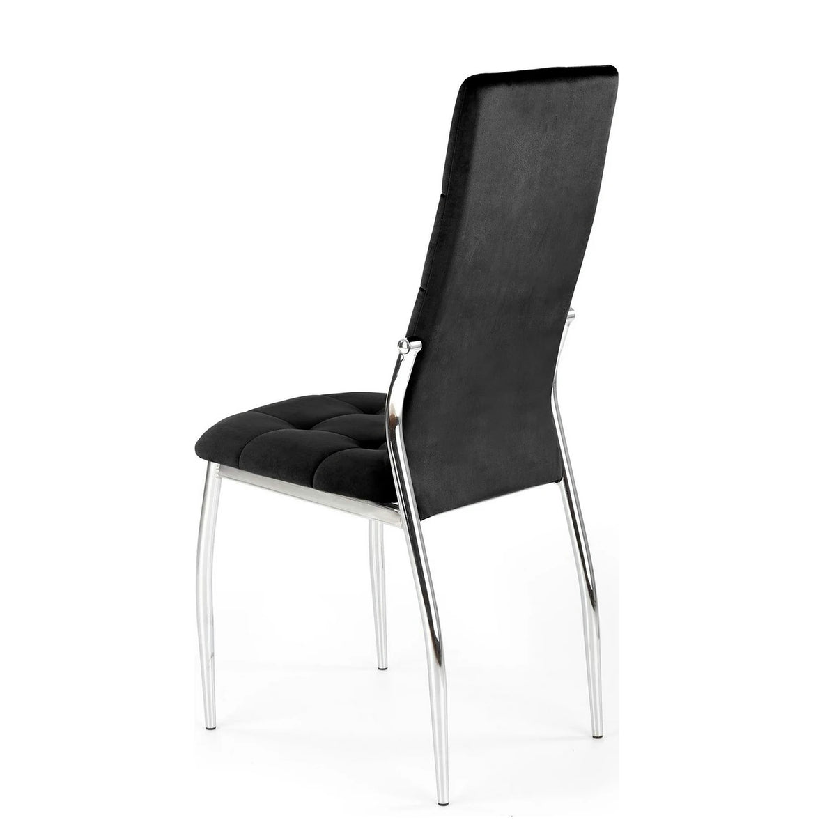 Scaun tapitat K416, negru, stofa catifelata, 43x54x101 cm