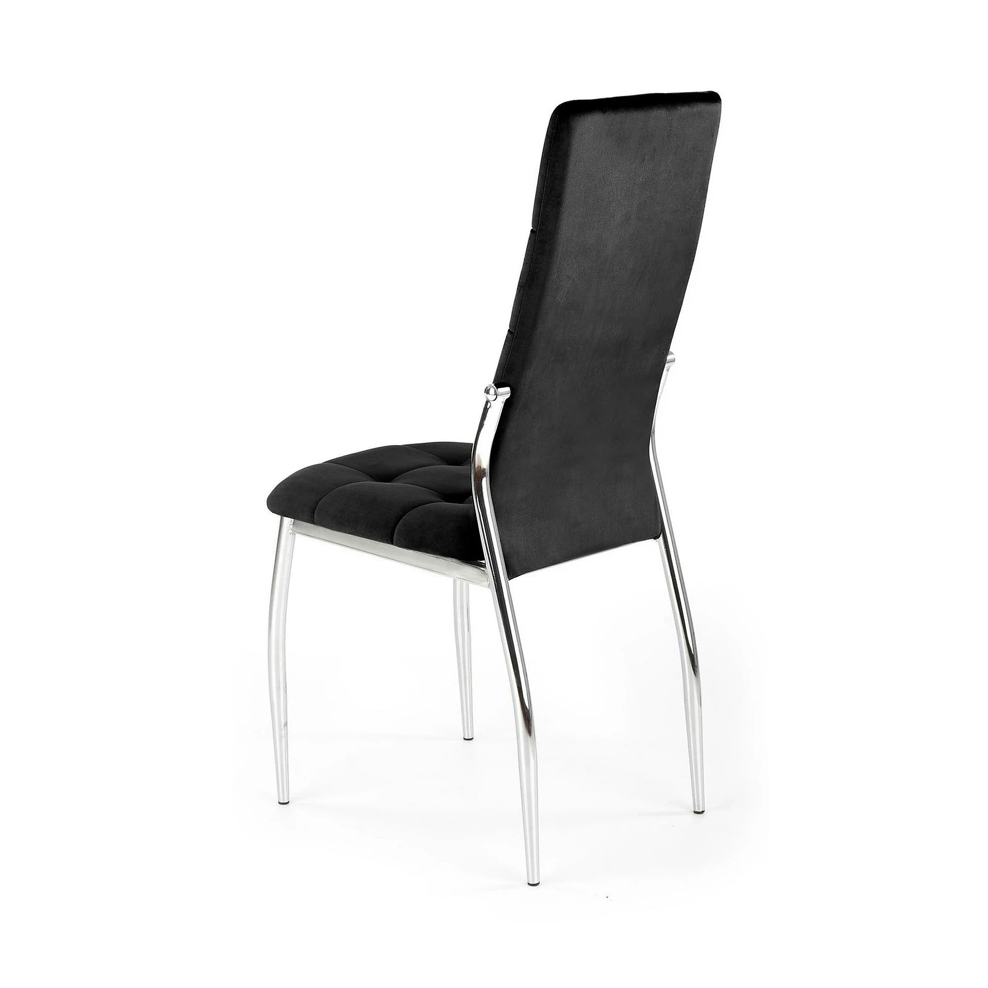 Scaun tapitat K416, negru, stofa catifelata, 43x54x101 cm