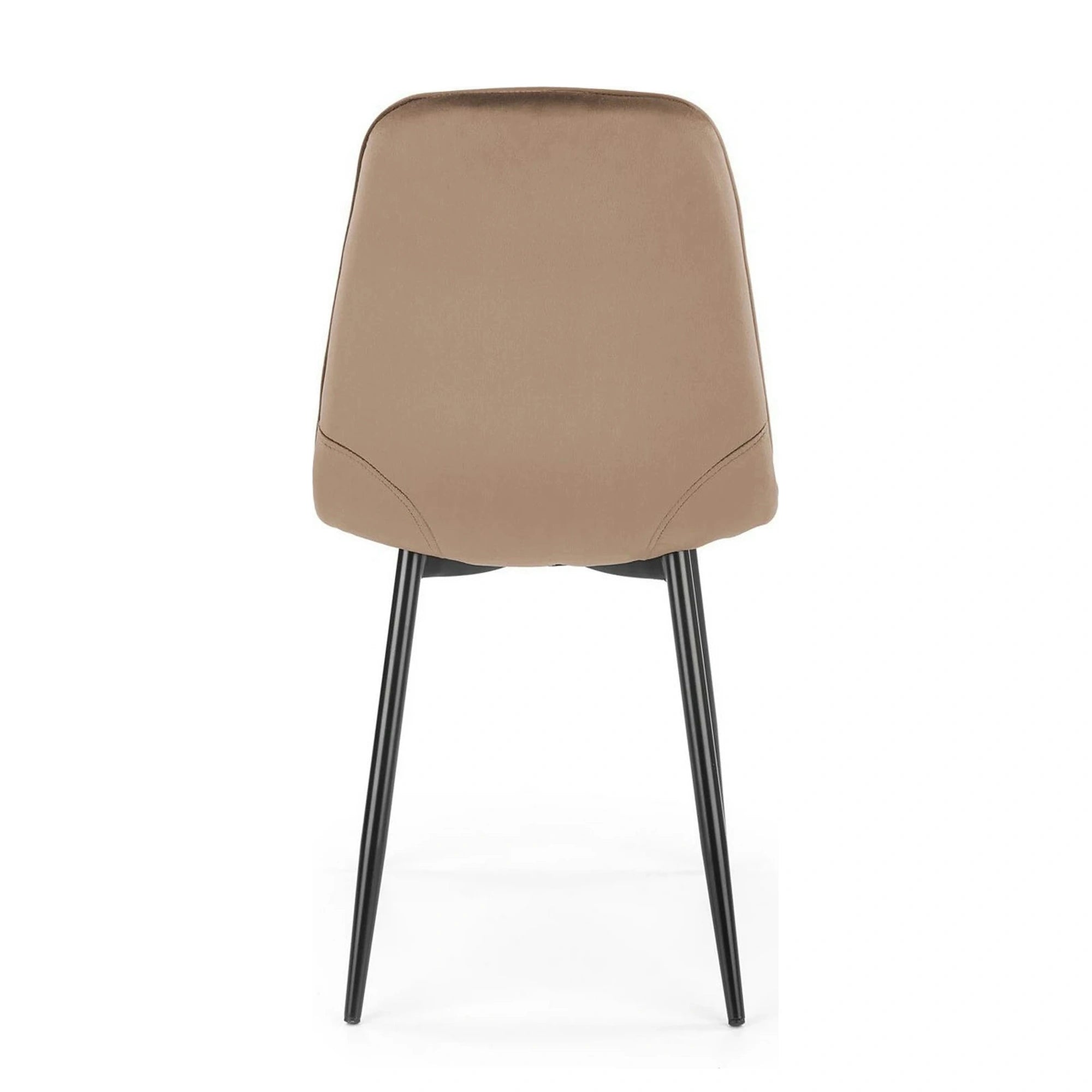 Scaun tapitat K417, bej, stofa catifelata, 44x56x87 cm